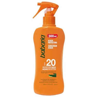 Babaria Sonnenschutz Wasserpistolen-Spray Aloe Vera SPF 20 Kinder Sonnenpflege Spaß Sprühflasche 300 ml Babaria Sonnenschutz Wasserpistolen-Spray Aloe Vera SPF 20 Kinder Sonnenpflege Spaß Sprühflasche 300 ml