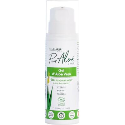 Pur Aloé Ciel d'Azur Labs – Aloe Vera Bio – 98% Native Aloe Vera Bio & fair – Gesicht und Körper 99% natürlichen Ursprungs – Flasche 250 ml (Verpackung kann variieren) Pur Aloé Ciel d'Azur Labs – Aloe Vera Bio – 98% Native Aloe Vera Bio & fair – Gesicht und Körper 99% natürlichen Ursprungs – Flasche 250 ml (Verpackung kann variieren)