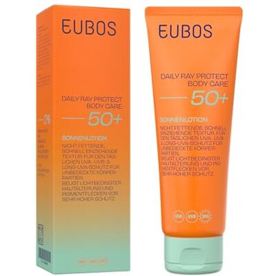 EUBOS DAILY RAY PROTECT BODY SONNENLOTION LSF 50+ Sehr hoher Sonnenschutz für den Körper Breitbandschutz UVA/UVB Mit Allantoin & Vitamin E Wasserfest Vegan Ohne Mikroplastik 200ml EUBOS DAILY RAY PROTECT BODY SONNENLOTION LSF 50+ Sehr hoher Sonnenschutz für den Körper Breitbandschutz UVA/UVB Mit Allantoin & Vitamin E Wasserfest Vegan Ohne Mikroplastik 200ml
