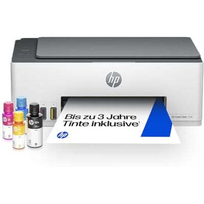 HP Smart Tank 5105 3-in-1 Multifunktionsdrucker (WLAN; Mobiles Drucken) – 3 Jahre Tinte inklusive, 3 Jahre Garantie, großer Tintentank, hohe Reichweite, Drucken in hoher Qualität HP Smart Tank 5105 3-in-1 Multifunktionsdrucker (WLAN; Mobiles Drucken) – 3 Jahre Tinte inklusive, 3 Jahre Garantie, großer Tintentank, hohe Reichweite, Drucken in hoher Qualität