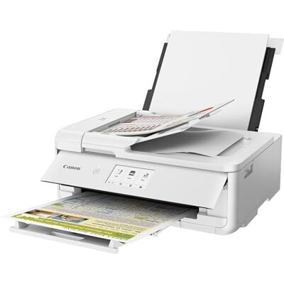 Canon PIXMA TS9551Ca Drucker Farbtintenstrahl Multifunktionsgerät DIN A4 A3 (Drucker A3, Scanner, Kopierer, 5 Separate Tinten, WLAN, LAN, Print App, 2 Papierzuführungen, Duplexdruck) weiß Canon PIXMA TS9551Ca Drucker Farbtintenstrahl Multifunktionsgerät DIN A4 A3 (Drucker A3, Scanner, Kopierer, 5 Separate Tinten, WLAN, LAN, Print App, 2 Papierzuführungen, Duplexdruck) weiß