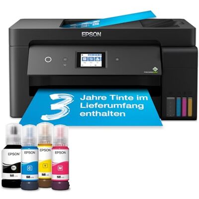 Epson EcoTank ET-15000 Tintentankdrucker für Zuhause & kleine Büros WLAN A3+ Drucken, Kopieren, Scannen, Faxen Duplexdruck Druckening 6.8 cm Touchscreen 30-Blatt-ADF Epson EcoTank ET-15000 Tintentankdrucker für Zuhause & kleine Büros WLAN A3+ Drucken, Kopieren, Scannen, Faxen Duplexdruck Druckening 6.8 cm Touchscreen 30-Blatt-ADF