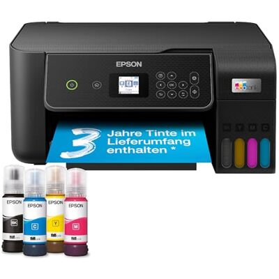 Epson EcoTank ET-2870 Tintentankdrucker für vielbeschäftigte Haushalte WLAN A4 Drucken, Kopieren, Scannen 3.7 cm LCD-Display inkl. Tinte für bis zu 3 Jahre Epson EcoTank ET-2870 Tintentankdrucker für vielbeschäftigte Haushalte WLAN A4 Drucken, Kopieren, Scannen 3.7 cm LCD-Display inkl. Tinte für bis zu 3 Jahre