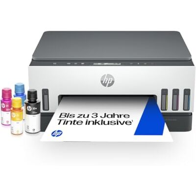 HP Smart Tank 7005 Multifunktionsdrucker (Drucker, Scanner, Kopierer, WLAN, AirPrint, Duplex, inklusive Tinte für bis zu 3 Jahre drucken), Grau, Weiß HP Smart Tank 7005 Multifunktionsdrucker (Drucker, Scanner, Kopierer, WLAN, AirPrint, Duplex, inklusive Tinte für bis zu 3 Jahre drucken), Grau, Weiß