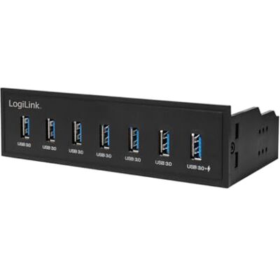 Logilink UA0342 5,25" USB 3.0 Hub (7-Port) mit Schnellladeport und Daten?bertragungsraten bis zu 5 GBit/s Logilink UA0342 5,25" USB 3.0 Hub (7-Port) mit Schnellladeport und Daten?bertragungsraten bis zu 5 GBit/s