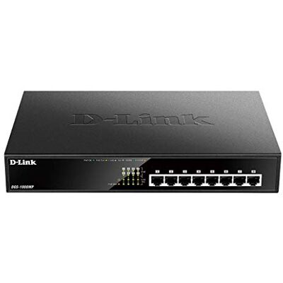 D-Link DGS-1008MP 8-Port Desktop Gigabit Switch (8 x 10/100/1000 BASE-T Ports, unterstützt PoE+) D-Link DGS-1008MP 8-Port Desktop Gigabit Switch (8 x 10/100/1000 BASE-T Ports, unterstützt PoE+)