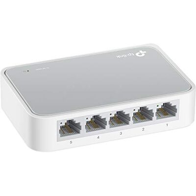 TP-Link TL-SF1005D 5-Port Fast Ethernet-/Netzwerk-/LAN Switch (10/100Mbit/S, Automatische Geschwindigkeits- und Duplexanpassung, Plug-und-Play, Auto-MDI/MDIX, lüfterlos) Weiß TP-Link TL-SF1005D 5-Port Fast Ethernet-/Netzwerk-/LAN Switch (10/100Mbit/S, Automatische Geschwindigkeits- und Duplexanpassung, Plug-und-Play, Auto-MDI/MDIX, lüfterlos) Weiß