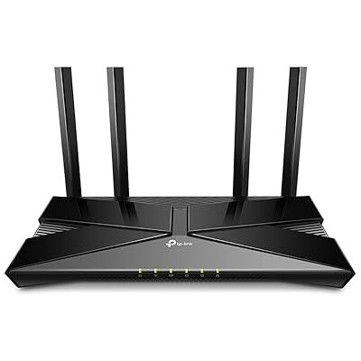 TP-Link Archer AX23 AX1800 Dual-Band Wi-Fi 6 Router (1201 Mbit/s 5 GHz, 574 Mbit/s 2,4 GHz, 4 × Gigabit LAN-Ports, WPA3, HomeCare, Tether APP), Unterstützt Keine DSL-Funktion TP-Link Archer AX23 AX1800 Dual-Band Wi-Fi 6 Router (1201 Mbit/s 5 GHz, 574 Mbit/s 2,4 GHz, 4 × Gigabit LAN-Ports, WPA3, HomeCare, Tether APP), Unterstützt Keine DSL-Funktion