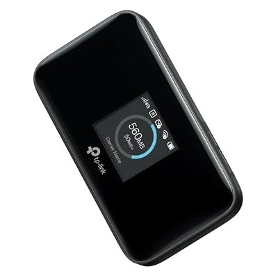 TP-Link M7450 4G+ LTE Mobiler Dualband WLAN Router mit Touchscreen, Cat6 bis zu 300 Mbps Download & 50 Mbps Upload, 3280 mAh Akku, unterstützt für alle SIM-Karten, bis zu 32 Geräte & 2-TB microSD TP-Link M7450 4G+ LTE Mobiler Dualband WLAN Router mit Touchscreen, Cat6 bis zu 300 Mbps Download & 50 Mbps Upload, 3280 mAh Akku, unterstützt für alle SIM-Karten, bis zu 32 Geräte & 2-TB microSD