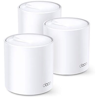 TP-Link Deco X60 Mesh WLAN Set (3 Pack), Wi-Fi 6 AX5400 Dual Band Router & Repeater, 2X Gigabit Ports für Jede Einheit, empfohlen für Häuser mit 4-7 Schlafzimmern, Umfassender Jugendschutz, WPA3 TP-Link Deco X60 Mesh WLAN Set (3 Pack), Wi-Fi 6 AX5400 Dual Band Router & Repeater, 2X Gigabit Ports für Jede Einheit, empfohlen für Häuser mit 4-7 Schlafzimmern, Umfassender Jugendschutz, WPA3