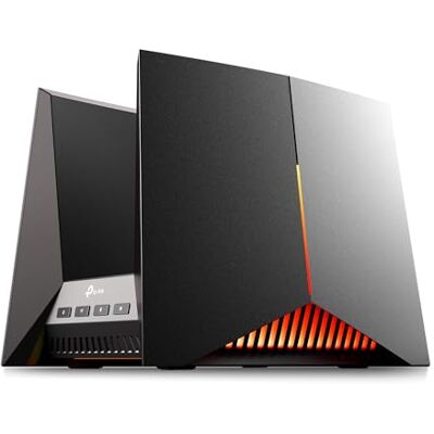 TP-Link Archer GE800 Gaming Router Tri-Band Wi-Fi 7, 2× 10 Gbps Anschlüsse, Dedizierter Gaming-Anschluss, Dediziertes Spiele-Panel, Exklusive Beschleunigung für Spiele, Spielorientiertes Design TP-Link Archer GE800 Gaming Router Tri-Band Wi-Fi 7, 2× 10 Gbps Anschlüsse, Dedizierter Gaming-Anschluss, Dediziertes Spiele-Panel, Exklusive Beschleunigung für Spiele, Spielorientiertes Design