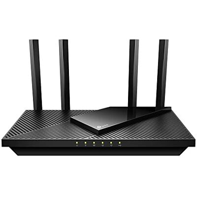 TP-Link Archer AX55 Wi-Fi 6 WLAN Router, 2402 Mbit/s 5 GHz, 574 Mbit/s 2,4 GHz, 4 × Gigabit LAN-Ports, 1 × USB 3.0 Port, unterstützt Keine DSL-Funktion TP-Link Archer AX55 Wi-Fi 6 WLAN Router, 2402 Mbit/s 5 GHz, 574 Mbit/s 2,4 GHz, 4 × Gigabit LAN-Ports, 1 × USB 3.0 Port, unterstützt Keine DSL-Funktion