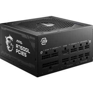 MSI MAG A750GL PCIE5 Netzteil, 750W, 80 Plus Gold vollmodular, ATX 3.0, unterstützt PCIe 5.0 GPU, 120mm FDB Lüfter mit dynamischen Kugellager, Full-Bridge LLC, Schwarze Flachkabel 7 Jahre Garantie MSI MAG A750GL PCIE5 Netzteil, 750W, 80 Plus Gold vollmodular, ATX 3.0, unterstützt PCIe 5.0 GPU, 120mm FDB Lüfter mit dynamischen Kugellager, Full-Bridge LLC, Schwarze Flachkabel 7 Jahre Garantie