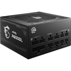 MSI MAG A650GL Netzteil, 650W, 80 Plus Gold, vollmodular, 120mm FDB Lüfter mit dynamischen Kugellager, Full-Bridge LLC, Schwarze Flachkabel 7 Jahre Garantie MSI MAG A650GL Netzteil, 650W, 80 Plus Gold, vollmodular, 120mm FDB Lüfter mit dynamischen Kugellager, Full-Bridge LLC, Schwarze Flachkabel 7 Jahre Garantie