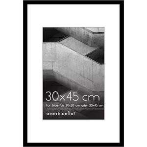 Americanflat Bilderrahmen 30x45 cm Schwarz Bilderrahmen 20x30 cm mit Passepartout aus Kunststoff mit poliertem Plexi-Scheibe Americanflat Bilderrahmen 30x45 cm Schwarz Bilderrahmen 20x30 cm mit Passepartout aus Kunststoff mit poliertem Plexi-Scheibe