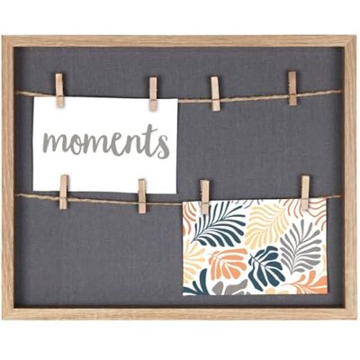 Hama Fotorahmen mit Klammern und Leine, 29,5 x 36,5 cm (tiefer Bilderrahmen mit Schnur, zum Hängen im Querformat, ideal als Bilderrahmen Deko, als Geldgeschenk zu Hochzeit, Taufe, Geburtstag) Eiche Hama Fotorahmen mit Klammern und Leine, 29,5 x 36,5 cm (tiefer Bilderrahmen mit Schnur, zum Hängen im Querformat, ideal als Bilderrahmen Deko, als Geldgeschenk zu Hochzeit, Taufe, Geburtstag) Eiche