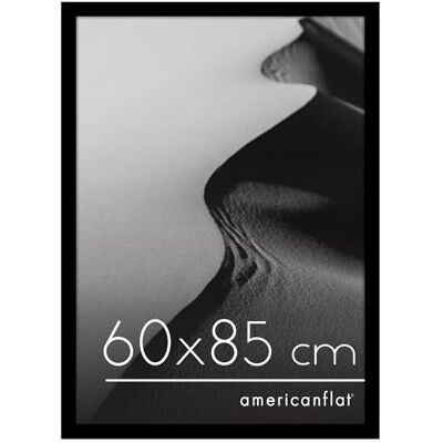 Americanflat Bilderrahmen 60x85 cm aus MDF-Holz mit bruchsicherem Plexi-Scheibe Bilderrahmen quadratisch 85x60 mit integrierter Aufhängung für die Wand Schwarz Americanflat Bilderrahmen 60x85 cm aus MDF-Holz mit bruchsicherem Plexi-Scheibe Bilderrahmen quadratisch 85x60 mit integrierter Aufhängung für die Wand Schwarz