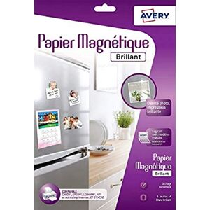 Avery 3 Blatt Fotopapier magnetisch – A4 – Eindruck Tintenstrahldrucker – glänzend (c9420) Avery 3 Blatt Fotopapier magnetisch – A4 – Eindruck Tintenstrahldrucker – glänzend (c9420)