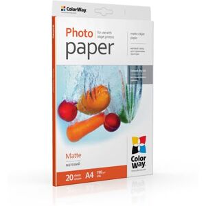 COLORWAY Fotopapier Premium Matt A4 190g/m² – für Inkjet Drucker, schnell trocknend, hohe Farbbrillanz, für Fotos & Druck, verschiedene Blattmengen (20) COLORWAY Fotopapier Premium Matt A4 190g/m² – für Inkjet Drucker, schnell trocknend, hohe Farbbrillanz, für Fotos & Druck, verschiedene Blattmengen (20)