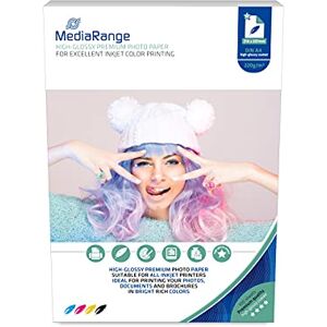 MediaRange MRINK103 Photopapier A4, 100 Blätter, 220 g/m², glänzend MediaRange MRINK103 Photopapier A4, 100 Blätter, 220 g/m², glänzend