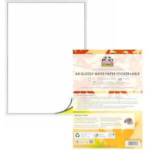 Dragon 50 Blätter A4 Weißes Mattes Stickerpapier, Selbstklebende, Universell Anwendbare Etiketten für Inkjet- und Laserdruck, Adressetiketten, Schnell Trocknend, Mit Klebebacken Dragon 50 Blätter A4 Weißes Mattes Stickerpapier, Selbstklebende, Universell Anwendbare Etiketten für Inkjet- und Laserdruck, Adressetiketten, Schnell Trocknend, Mit Klebebacken