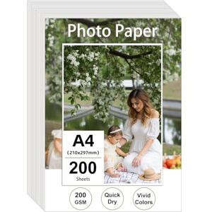 Ditwis 200 Blatt Fotopapier A4 200g/m², Glänzend Druckerpapier (21 x 29,7 cm) für Drucker, Dickes Papier zum Drucken für Fotos, Bildern, Flyern Ditwis 200 Blatt Fotopapier A4 200g/m², Glänzend Druckerpapier (21 x 29,7 cm) für Drucker, Dickes Papier zum Drucken für Fotos, Bildern, Flyern