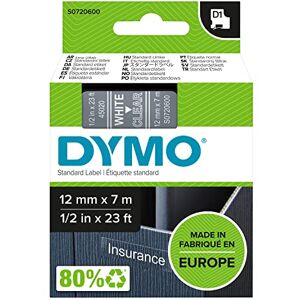 Dymo Original D1-Etikettenband weiß auf transparent 12 mm x 7 m selbstklebendes Schriftband für LabelManager-Beschriftungsgerät Dymo Original D1-Etikettenband weiß auf transparent 12 mm x 7 m selbstklebendes Schriftband für LabelManager-Beschriftungsgerät