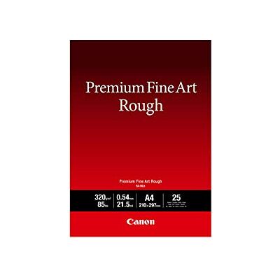 Canon FA-SM1 Premium Fine Art Rough Fotopapier DIN A3, 25 Blatt (320 g/qm) für Tintenstrahldrucker, 4562C003, Schwarz Canon FA-SM1 Premium Fine Art Rough Fotopapier DIN A3, 25 Blatt (320 g/qm) für Tintenstrahldrucker, 4562C003, Schwarz