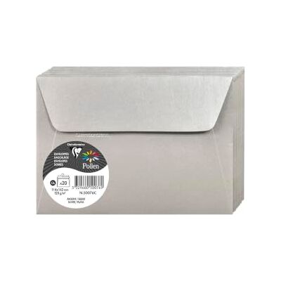 Clairefontaine 50076C 20 Umschläge Pollen C6 120g Silber Clairefontaine 50076C 20 Umschläge Pollen C6 120g Silber