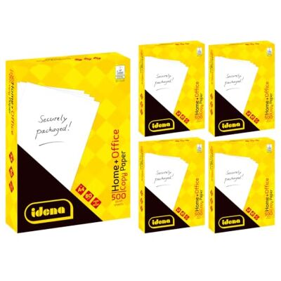 Idena 90950 Kopierpapier A4, 5 Packungen je 500 Blatt 80g/m², weißes Druckerpapier für Laser- & Inkjetdrucker Idena 90950 Kopierpapier A4, 5 Packungen je 500 Blatt 80g/m², weißes Druckerpapier für Laser- & Inkjetdrucker