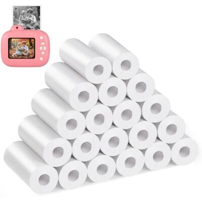 Diboniur 20 Rollen Weißes Thermopapier für Kinder Sofortbildkamera 20 weiße Rollen, 5,7 cm breit und 2,5 cm Durchmesser, für Fotos, Alben, Basteln, Schule, Feiern und Reisen Diboniur 20 Rollen Weißes Thermopapier für Kinder Sofortbildkamera 20 weiße Rollen, 5,7 cm breit und 2,5 cm Durchmesser, für Fotos, Alben, Basteln, Schule, Feiern und Reisen