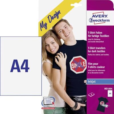 Avery Textilfolien für farbige Textilien 210x297 mm 8 Blatt Avery Textilfolien für farbige Textilien 210x297 mm 8 Blatt