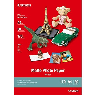 Canon Fotopapier MP-101 matt weiß (DIN A4 50 Blatt) für Tintenstrahldrucker PIXMA Drucker (170 g/qm), 242ZF37 Canon Fotopapier MP-101 matt weiß (DIN A4 50 Blatt) für Tintenstrahldrucker PIXMA Drucker (170 g/qm), 242ZF37
