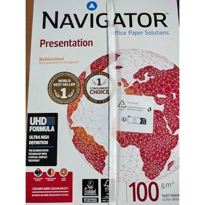 Navigator Igepa Presentation Kopierpapier A4 100g weiß sehr hohe Weiße, 5x500 Blatt (2500 Blatt) Navigator Igepa Presentation Kopierpapier A4 100g weiß sehr hohe Weiße, 5x500 Blatt (2500 Blatt)