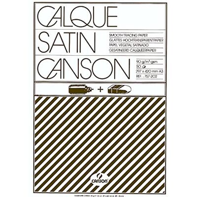 Canson 200757202 Hochtransparentes Zeichenpapier, A3, Mehrfarbig Canson 200757202 Hochtransparentes Zeichenpapier, A3, Mehrfarbig
