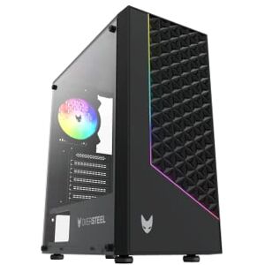 Oversteel Iridium Gaming PC Gehäuse Kompatibel mit ATX, Micro ATX und ITX Boards, 120mm A-RGB Lüfter, Mesh Front, 2 Staubfilter, gehärtetes Seitenglas, USB 3.0, Schwarz Oversteel Iridium Gaming PC Gehäuse Kompatibel mit ATX, Micro ATX und ITX Boards, 120mm A-RGB Lüfter, Mesh Front, 2 Staubfilter, gehärtetes Seitenglas, USB 3.0, Schwarz
