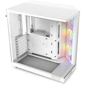 NZXT H6 Flow RGB , CC-H61FW-R1 , Kompaktes Mid, Tower Gehäuse mit zwei Kammern , Inklusive 3 x 120 mm , Lüfter RGB , Glaspaneele mit Panoramablick , Hochleistungs, Airflow Panels , Weiß NZXT H6 Flow RGB , CC-H61FW-R1 , Kompaktes Mid, Tower Gehäuse mit zwei Kammern , Inklusive 3 x 120 mm , Lüfter RGB , Glaspaneele mit Panoramablick , Hochleistungs, Airflow Panels , Weiß