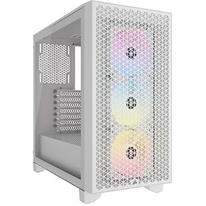 Corsair Case Pc 3000d Rgb Airflow MiD-Tower Atx 3 Ventole Ar120 Rgb Bianco (cC-9011256-Ww) Corsair Case Pc 3000d Rgb Airflow MiD-Tower Atx 3 Ventole Ar120 Rgb Bianco (cC-9011256-Ww)