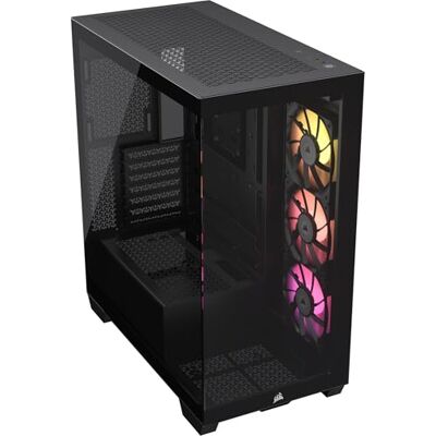 Corsair iCUE LINK 3500X RGB Mid-Tower ATX PC-Gehäuse Gehärtetes Panorama-Glas Umgekehrte Verbindung Motherboard-Kompatibel -3x iCUE LINK RX120 RGB-Lüfter Im Lieferumfang Enthalten -Schwarz Corsair iCUE LINK 3500X RGB Mid-Tower ATX PC-Gehäuse Gehärtetes Panorama-Glas Umgekehrte Verbindung Motherboard-Kompatibel -3x iCUE LINK RX120 RGB-Lüfter Im Lieferumfang Enthalten -Schwarz