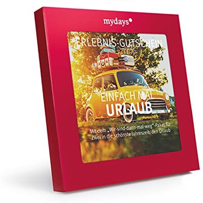 mydays Hotel-Gutschein / / EINFACH MAL URLAUB / 4 Übernachtungen für 2 Personen / über 150 Hotels / Geschenkidee für Paare / Inklusive Geschenkbox mydays Hotel-Gutschein / / EINFACH MAL URLAUB / 4 Übernachtungen für 2 Personen / über 150 Hotels / Geschenkidee für Paare / Inklusive Geschenkbox
