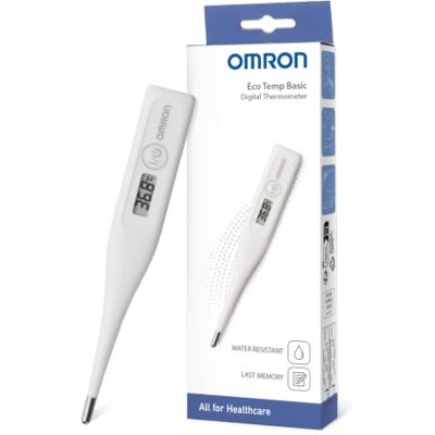 Omron Eco Temp Basic Digitales Thermometer für Kinder und Erwachsene Fieberthermometer für Babys, Kinder und Erwachsene mit abgerundeter Spitze für mehr Komfort. Einfach und zuverlässig Omron Eco Temp Basic Digitales Thermometer für Kinder und Erwachsene Fieberthermometer für Babys, Kinder und Erwachsene mit abgerundeter Spitze für mehr Komfort. Einfach und zuverlässig