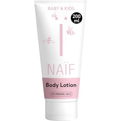 Naïf Pflegende Bodylotion für Baby und Kinder Babycreme für empfindliche Haut Ohne Mineralöl mit Inhaltsstoffen auf natürlicher Basis Zieht schnell ein 100% Vegan 200 ml Naïf Pflegende Bodylotion für Baby und Kinder Babycreme für empfindliche Haut Ohne Mineralöl mit Inhaltsstoffen auf natürlicher Basis Zieht schnell ein 100% Vegan 200 ml