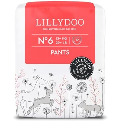 LILLYDOO Baby Windeln Pants Größe 6 (13+ kg), 19 Höschenwindeln, Sicherer Auslaufschutz Hautfreundlich, Weich & Ohne Lotionen für empfindliche Haut, Dermatologisch getestet LILLYDOO Baby Windeln Pants Größe 6 (13+ kg), 19 Höschenwindeln, Sicherer Auslaufschutz Hautfreundlich, Weich & Ohne Lotionen für empfindliche Haut, Dermatologisch getestet