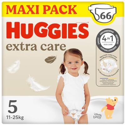 HUGGIES Extra Care Babywindeln mit Disney, Größe 5 (12-22 kg), 2 Packungen x 33 Windeln, insgesamt 66 Windeln HUGGIES Extra Care Babywindeln mit Disney, Größe 5 (12-22 kg), 2 Packungen x 33 Windeln, insgesamt 66 Windeln