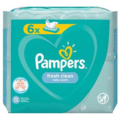 Pampers 81688049 Fresh Clean Baby Wipes, White Pampers 81688049 Fresh Clean Baby Wipes, White