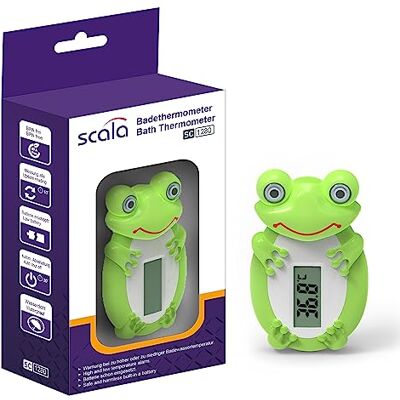 scala SC 1280 Digitales Badethermometer Frosch misst schnell und sicher die Badewassertemperatur für Babies und Kleinkinder. scala SC 1280 Digitales Badethermometer Frosch misst schnell und sicher die Badewassertemperatur für Babies und Kleinkinder.