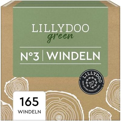 LILLYDOO green umweltschonende Windeln, Größe 3 (6-10 kg), Monatsbox (165 Stück) LILLYDOO green umweltschonende Windeln, Größe 3 (6-10 kg), Monatsbox (165 Stück)