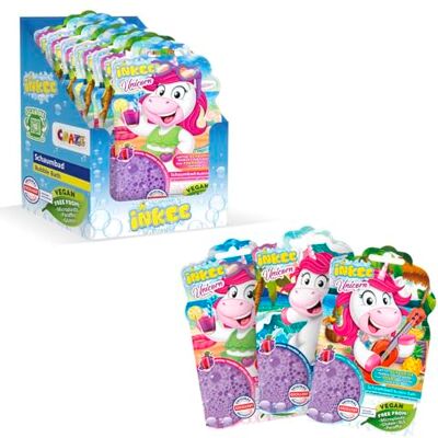 INKEE Bubble Bath Liquid Unicorn Einhorn Badezusatz für Kinder, Schaumbad kinder Mit Ringelblumenextrakt & Trauben-Eistee-Aroma, 15x 40g INKEE Bubble Bath Liquid Unicorn Einhorn Badezusatz für Kinder, Schaumbad kinder Mit Ringelblumenextrakt & Trauben-Eistee-Aroma, 15x 40g