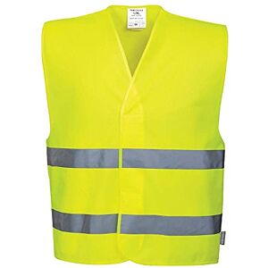 Portwest Zwei Reflex-Streifen Warnschutzweste, Größe: S/M, Farbe: Gelb, C474YERS/M Portwest Zwei Reflex-Streifen Warnschutzweste, Größe: S/M, Farbe: Gelb, C474YERS/M