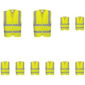 Portwest Warnschutzweste mit Reißverschluss, Größe: L, Farbe: Gelb, C375YERL Portwest Warnschutzweste mit Reißverschluss, Größe: L, Farbe: Gelb, C375YERL